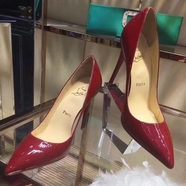 Christian Louboutin Pigalle Follies 100mm Red Patent Leather For Sale