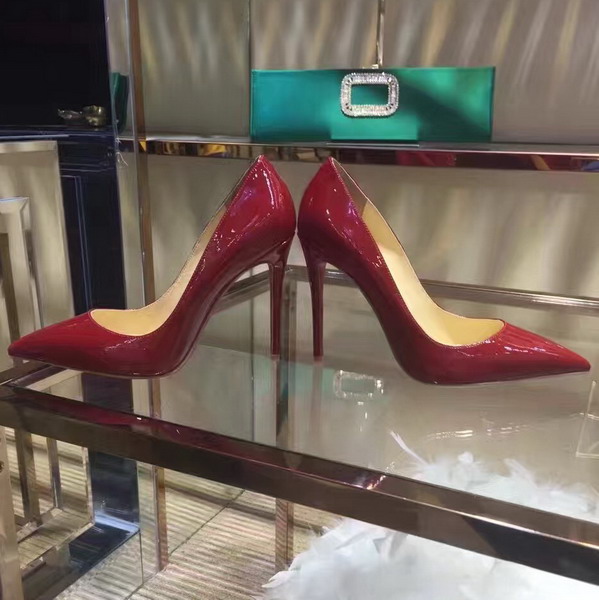 Christian Louboutin Pigalle Follies 100mm Red Patent Leather For Sale