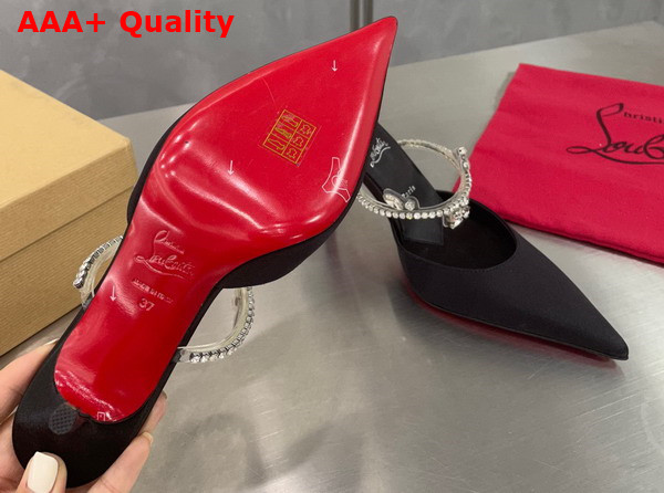 Christian Louboutin Planet Queen Black Satin Replica