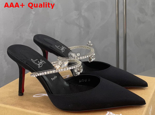 Christian Louboutin Planet Queen Black Satin Replica