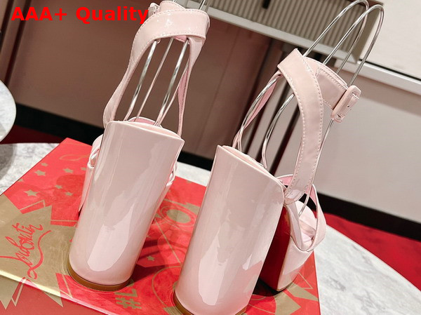 Christian Louboutin Platform Sandal in Pink Patent Calfskin Replica