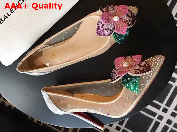 Christian Louboutin Pump Fabric Nappa Glitter 100mm Heel Replica