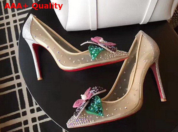 Christian Louboutin Pump Fabric Nappa Glitter 100mm Heel Replica