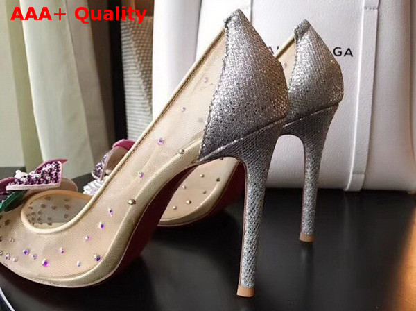 Christian Louboutin Pump Fabric Nappa Glitter 100mm Heel Replica