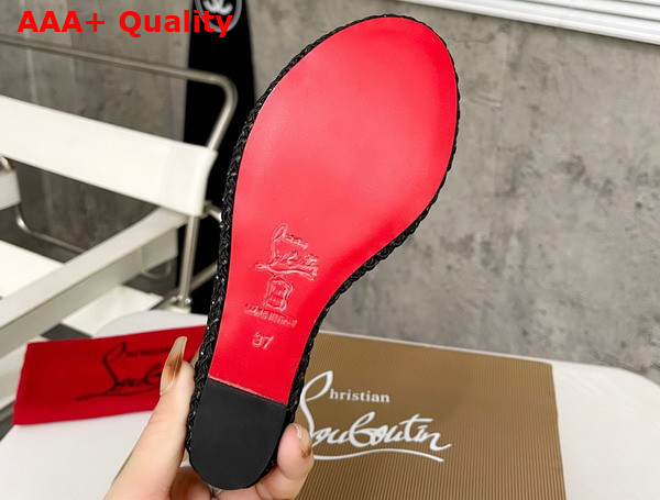 Christian Louboutin Pyraclou Platform Sandal in Black Replica