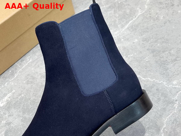 Christian Louboutin Samson Ankle Boot in Blue Veau Velours Replica