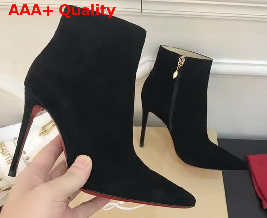 Christian Louboutin So Kate Booty in Black Suede Leather Replica