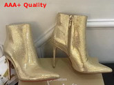 Christian Louboutin So Kate Booty in Light Gold Lizard Print Leather Replica