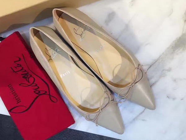 Christian Louboutin Solasofia Flat in Beige Calf Leather For Sale