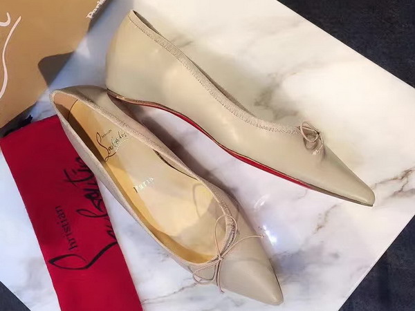 Christian Louboutin Solasofia Flat in Beige Calf Leather For Sale