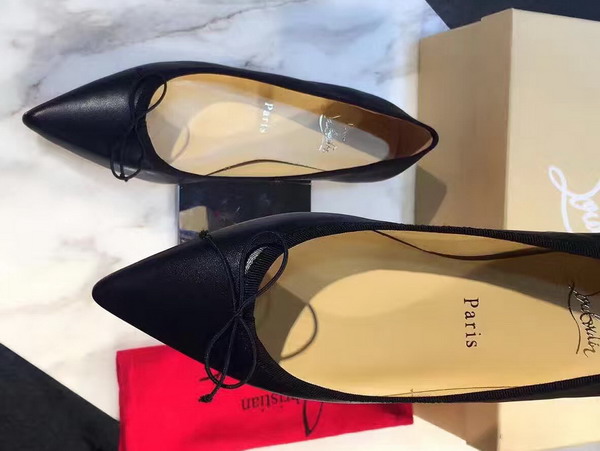 Christian Louboutin Solasofia Flat in Black Calf Leather For Sale