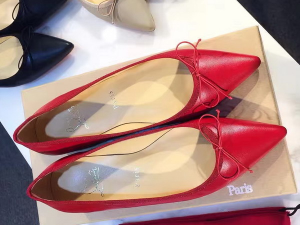 Christian Louboutin Solasofia Flat in Red Calf Leather For Sale