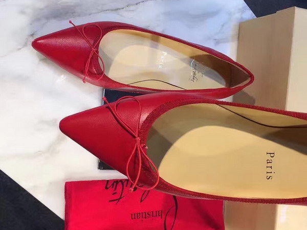 Christian Louboutin Solasofia Flat in Red Calf Leather For Sale