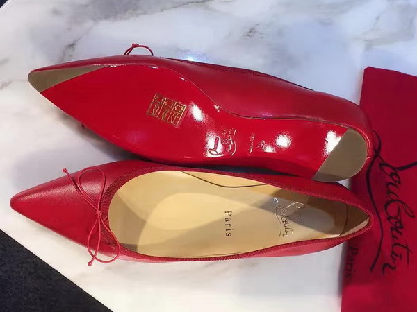 Christian Louboutin Solasofia Flat in Red Calf Leather For Sale