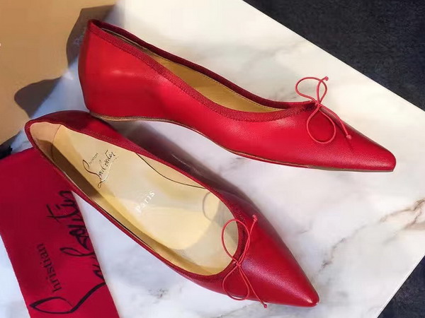 Christian Louboutin Solasofia Flat in Red Calf Leather For Sale