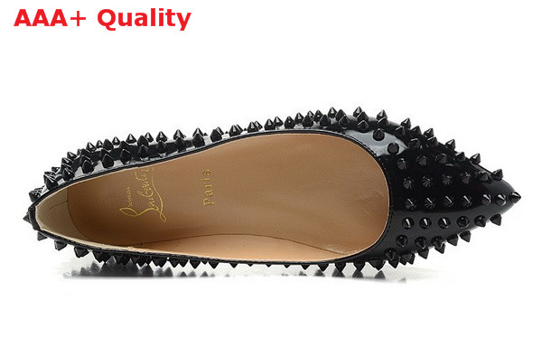 Christian Louboutin Sonietta Spikes Shiny Black for Sale