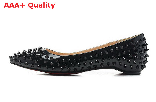 Christian Louboutin Sonietta Spikes Shiny Black for Sale