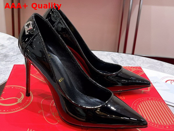 Christian Louboutin Sporty Kate Pump in Black Patent Leather Replica