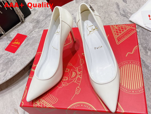 Christian Louboutin Sporty Kate Pump in White Patent Leather Replica