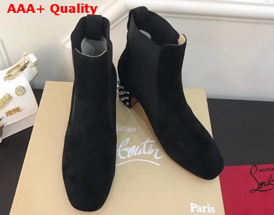 Christian Louboutin Study Ankle Boot in Black Suede Replica