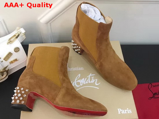 Christian Louboutin Study Ankle Boot in Coconut Suede Replica