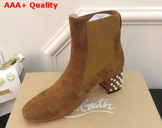 Christian Louboutin Study Ankle Boot in Coconut Suede Replica