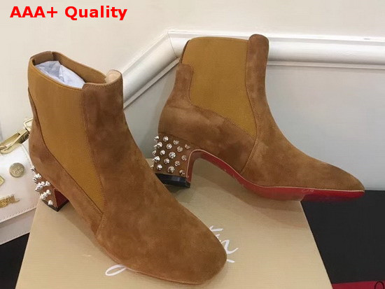 Christian Louboutin Study Ankle Boot in Coconut Suede Replica