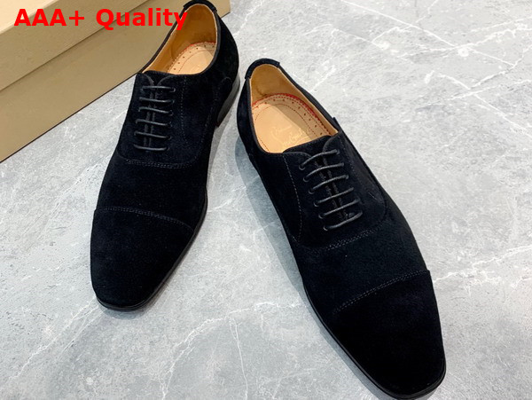 Christian Louboutin Surcity Derbies Black Suede Replica