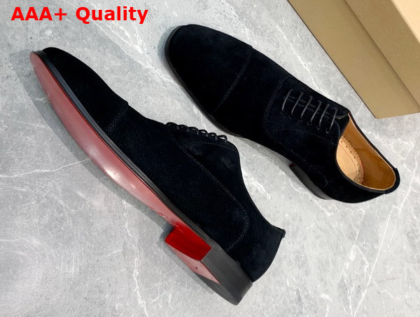 Christian Louboutin Surcity Derbies Black Suede Replica