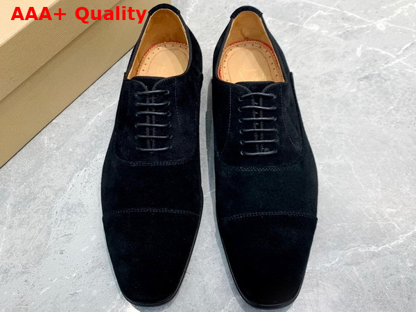 Christian Louboutin Surcity Derbies Black Suede Replica