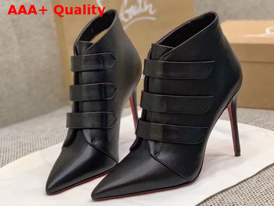 Christian Louboutin Triniboot in Black Calf Leather Replica