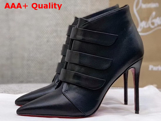 Christian Louboutin Triniboot in Black Calf Leather Replica