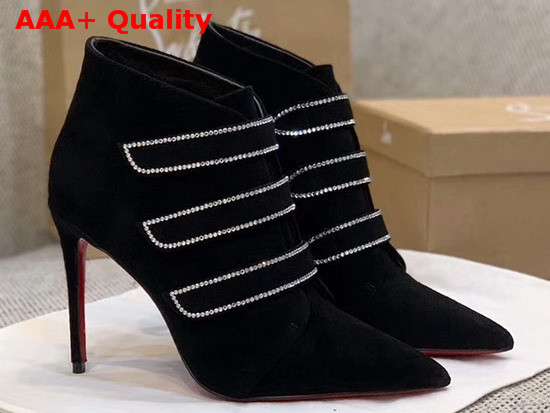 Christian Louboutin Triniboot in Black Suede Leather Replica