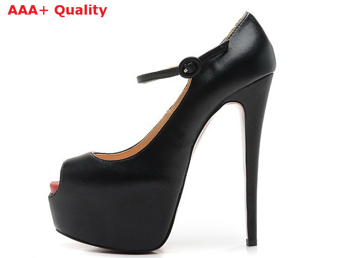 Louboutin Lady Daf 160mm Black Natural Leather for Sale