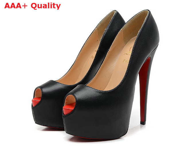 Louboutin Lady Peep 160 mm Black for Sale