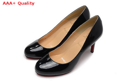 Louboutin Simple Pump 80mm Heel Shiny Black for Sale