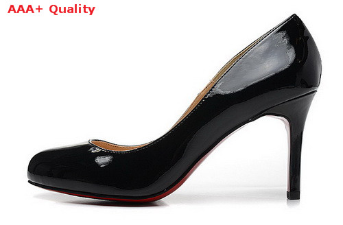 Louboutin Simple Pump 80mm Heel Shiny Black for Sale