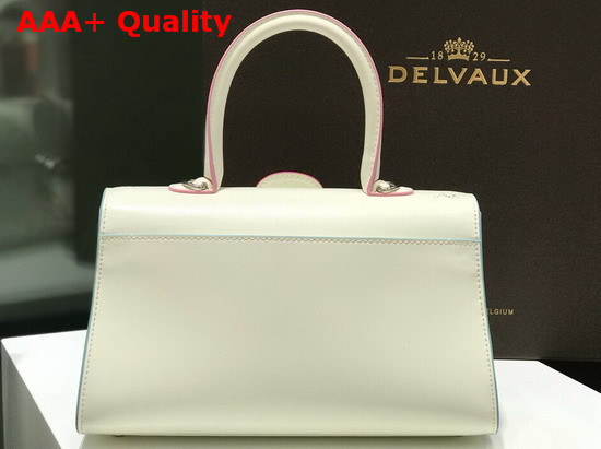 Delvaux Brillant East West Mini Bag in White Perforated Leather Replica