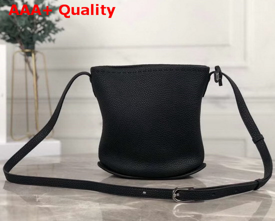 Delvaux Pin Mini Bucket Bag Black Taurillon Soft Leather Replica