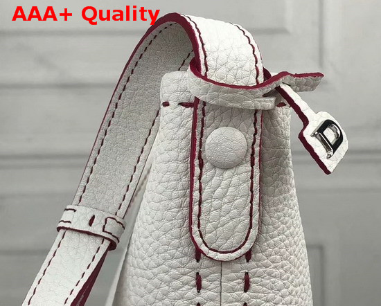 Delvaux Pin Mini Bucket Bag White Taurillon Soft Leather Replica