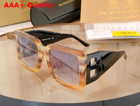 Burberry B Motif Square Frame Sunglasses in Black Replica