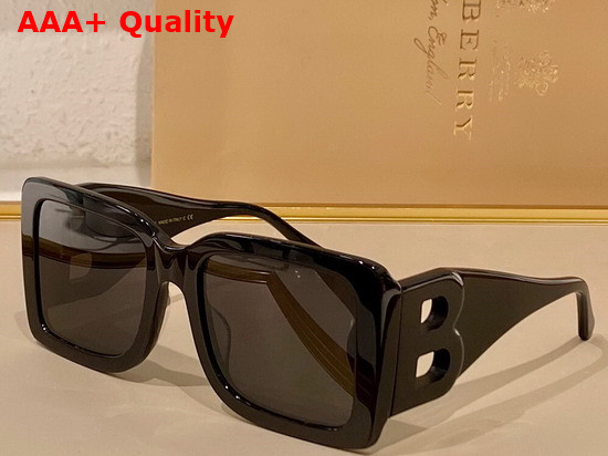 Burberry B Motif Square Frame Sunglasses in Black Replica