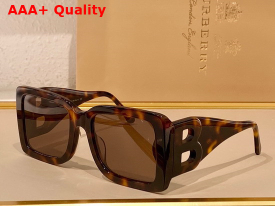 Burberry B Motif Square Frame Sunglasses in Black Replica