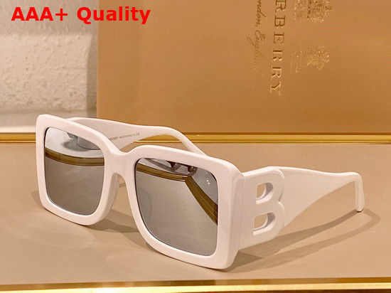 Burberry B Motif Square Frame Sunglasses in Black Replica