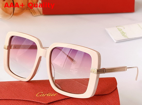 Cartier Square Sunglasses in White Replica