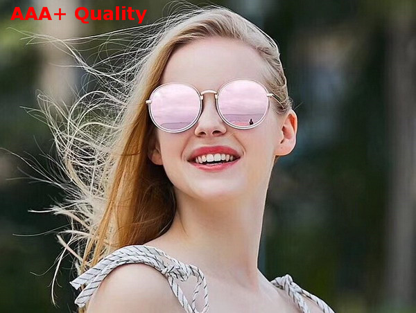 Chloe Round Frame Acetate and Metal Sunglasses Replica