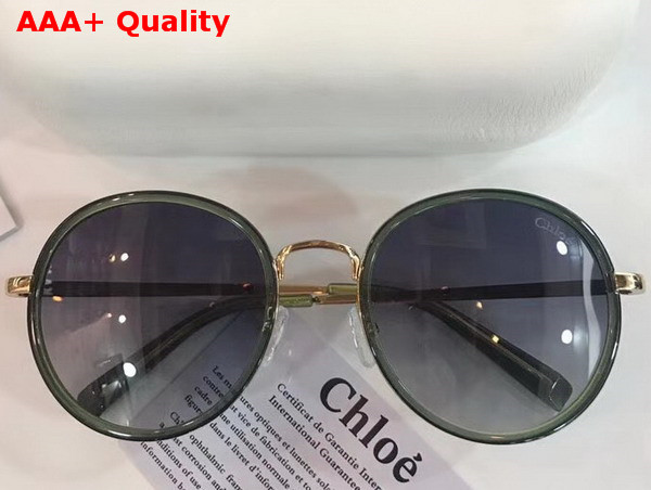 Chloe Round Frame Acetate and Metal Sunglasses Replica