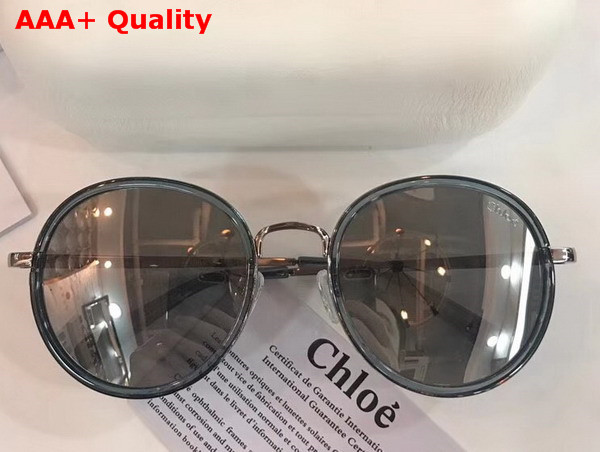 Chloe Round Frame Acetate and Metal Sunglasses Replica