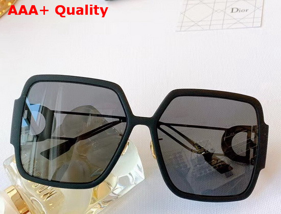 Dior 30Montaigne1 Black Rectangular Sunglasses Replica