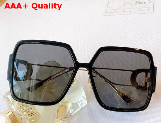 Dior 30Montaigne1 Black Rectangular Sunglasses Replica